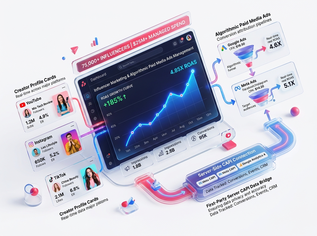 Performance Marketing & Influencer Ads Architecture Showcase
